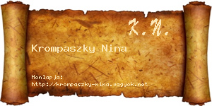 Krompaszky Nina névjegykártya